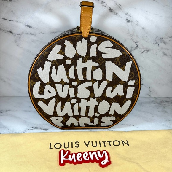 Louis Vuitton Graffiti Hat Box Trunk Boite Chapeau 30 bag vintage LV Sprouse - Picture 2 of 16